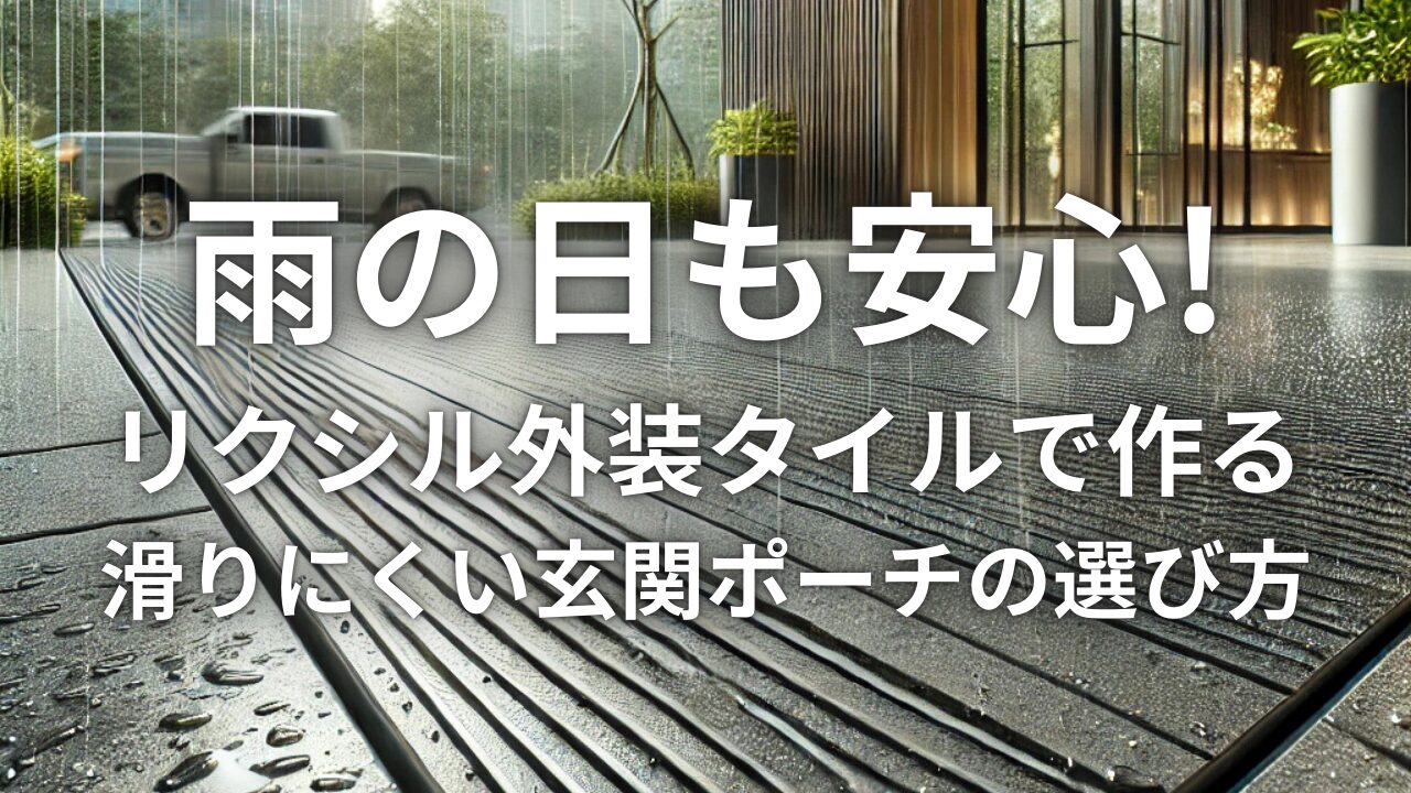 雨の日も安心！リクシル外装タイルで作る滑りにくい玄関ポーチの選び方