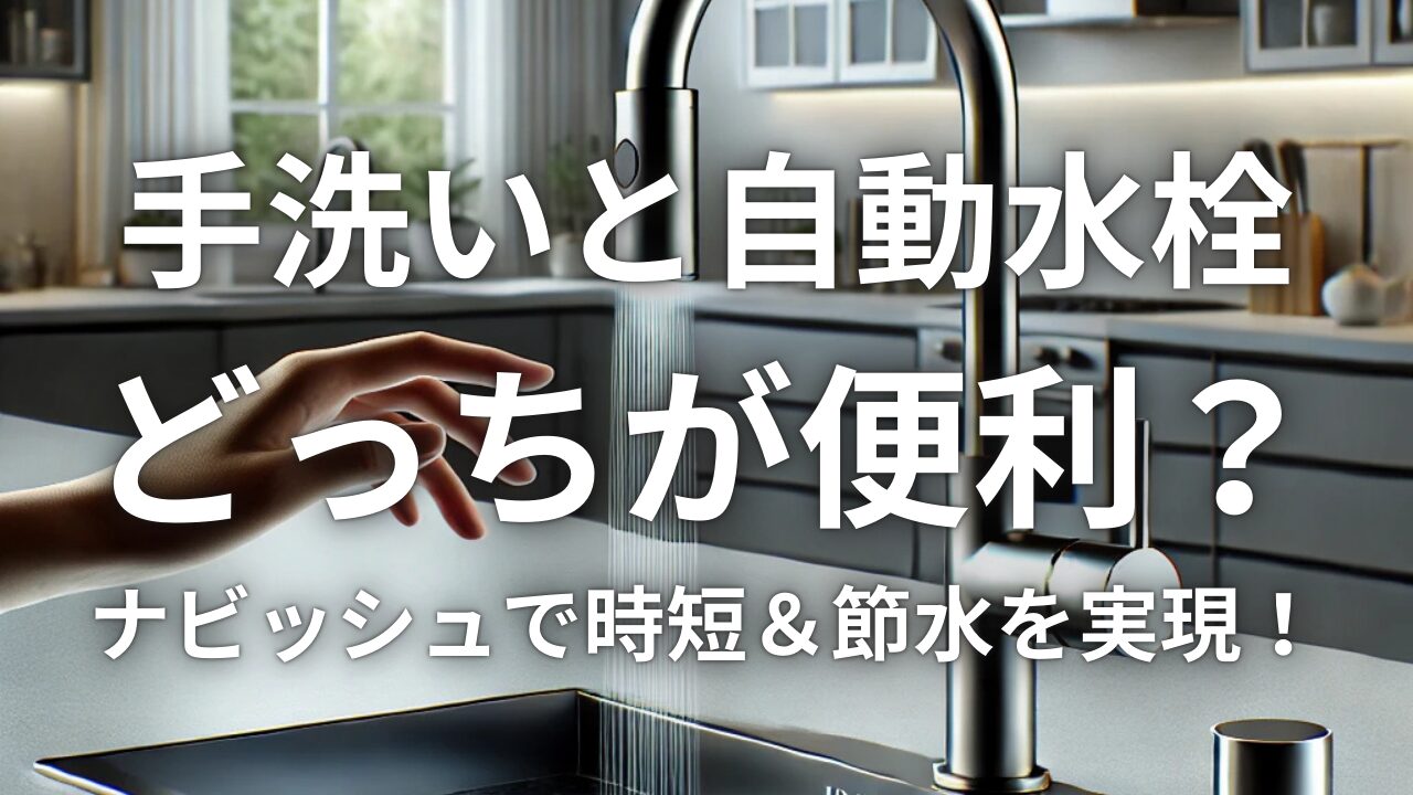 「手洗い」と「自動水栓」、どっちが便利？ナビッシュで時短＆節水を実現！