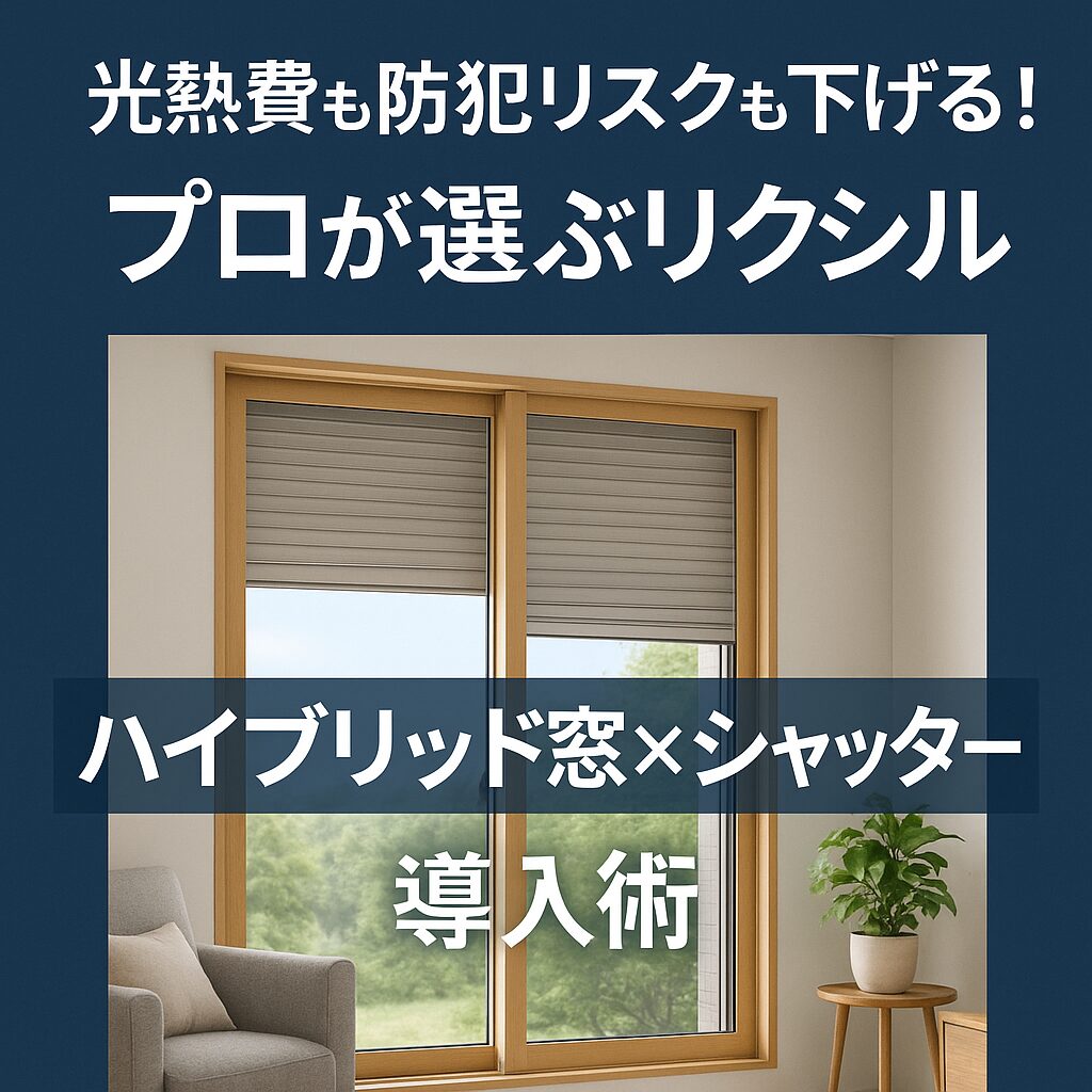 光熱費も防犯リスクも下げる！プロが選ぶリクシル「ハイブリッド窓×シャッター」導入術