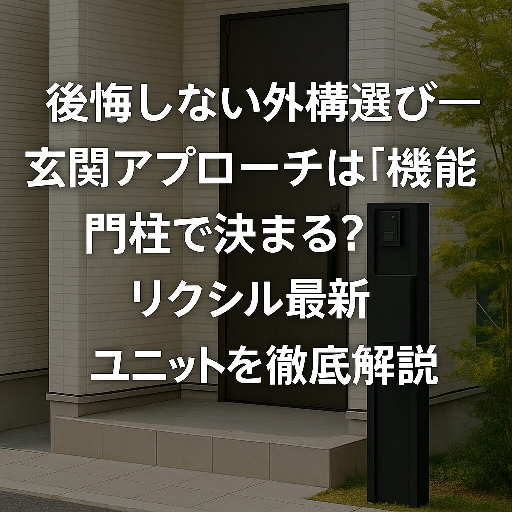 後悔しない外構選び―玄関アプローチは「機能門柱」で決まる？リクシル最新ユニットを徹底解説