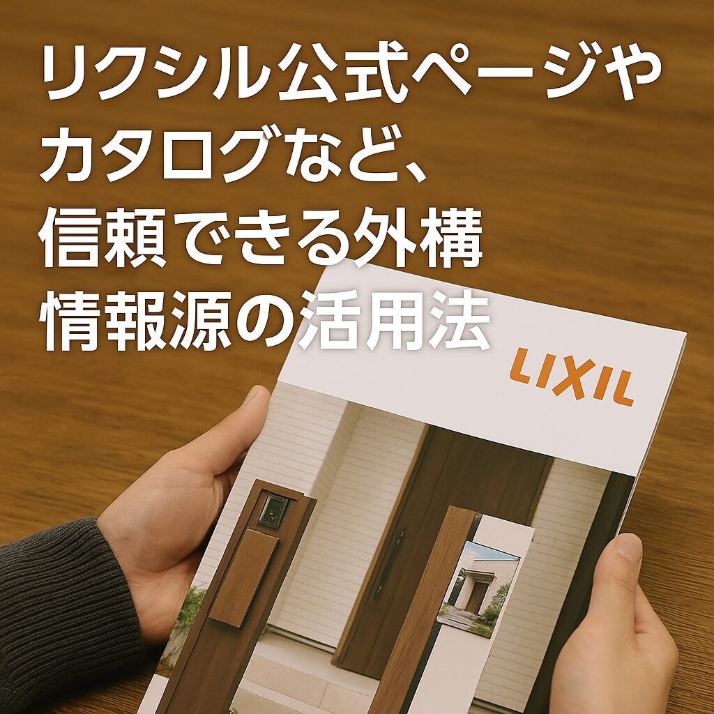 リクシル公式ページやカタログなど、信頼できる外構情報源の活用法