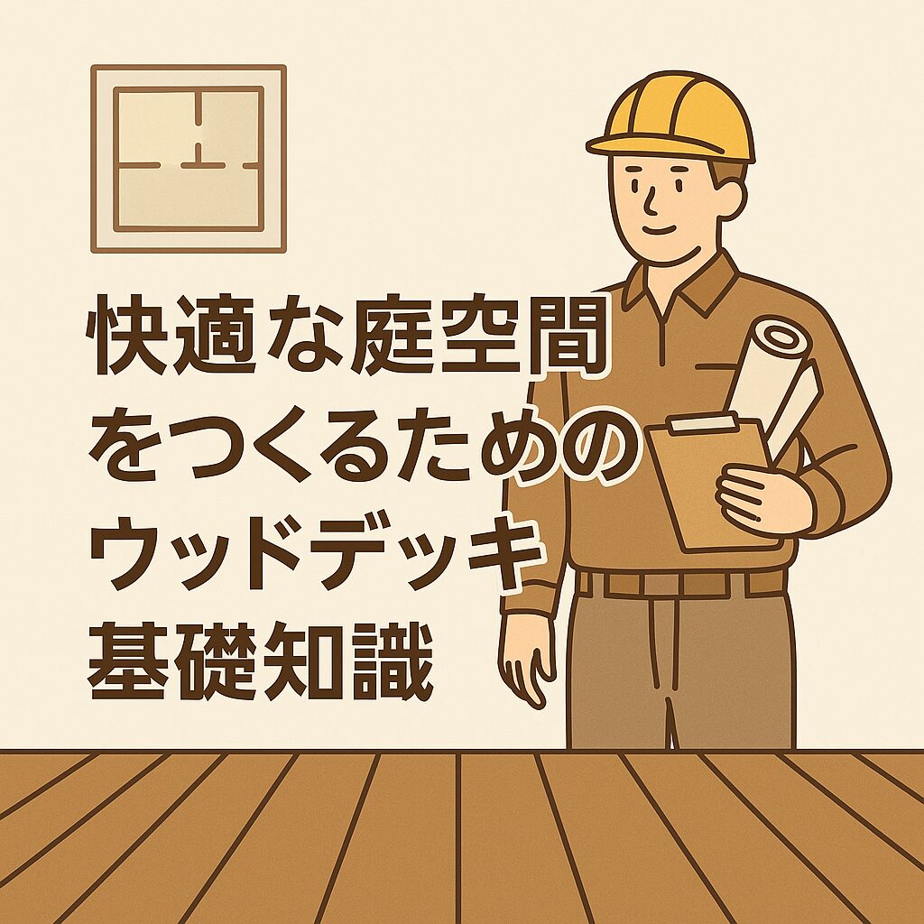 快適な庭空間をつくるためのウッドデッキ基礎知識
