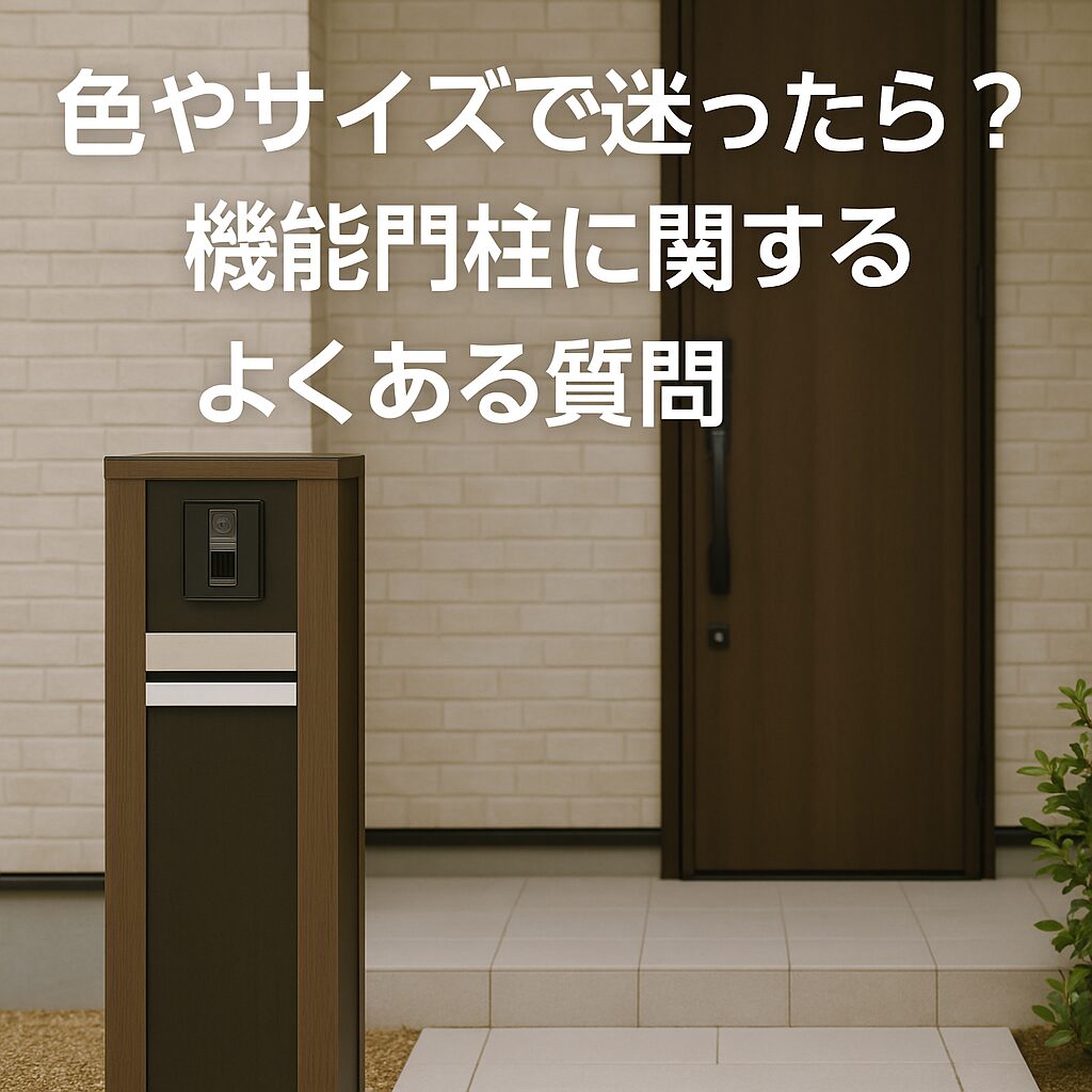 色やサイズで迷ったら?機能門柱に関するよくある質問