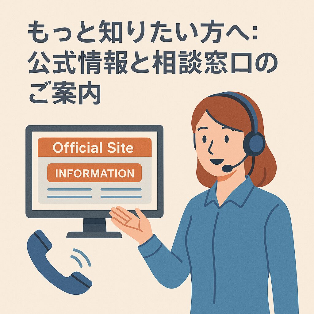 もっと知りたい方へ:公式情報と相談窓口のご案内