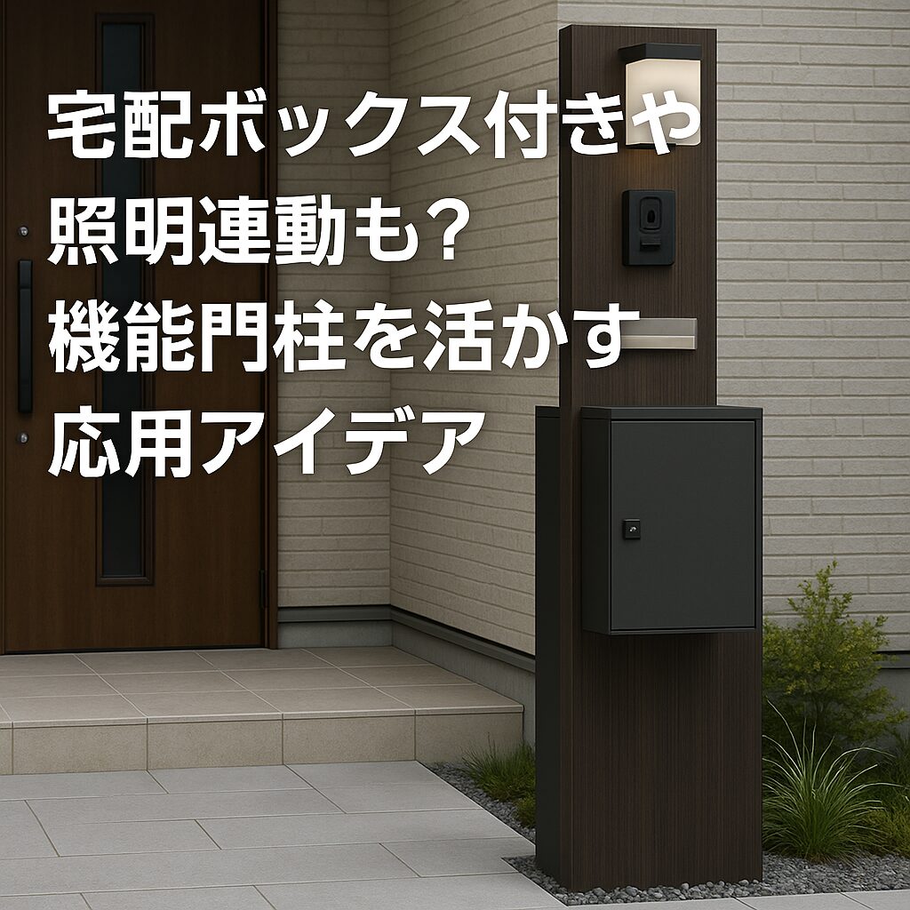 宅配ボックス付きや照明連動も?機能門柱を活かす応用アイデア