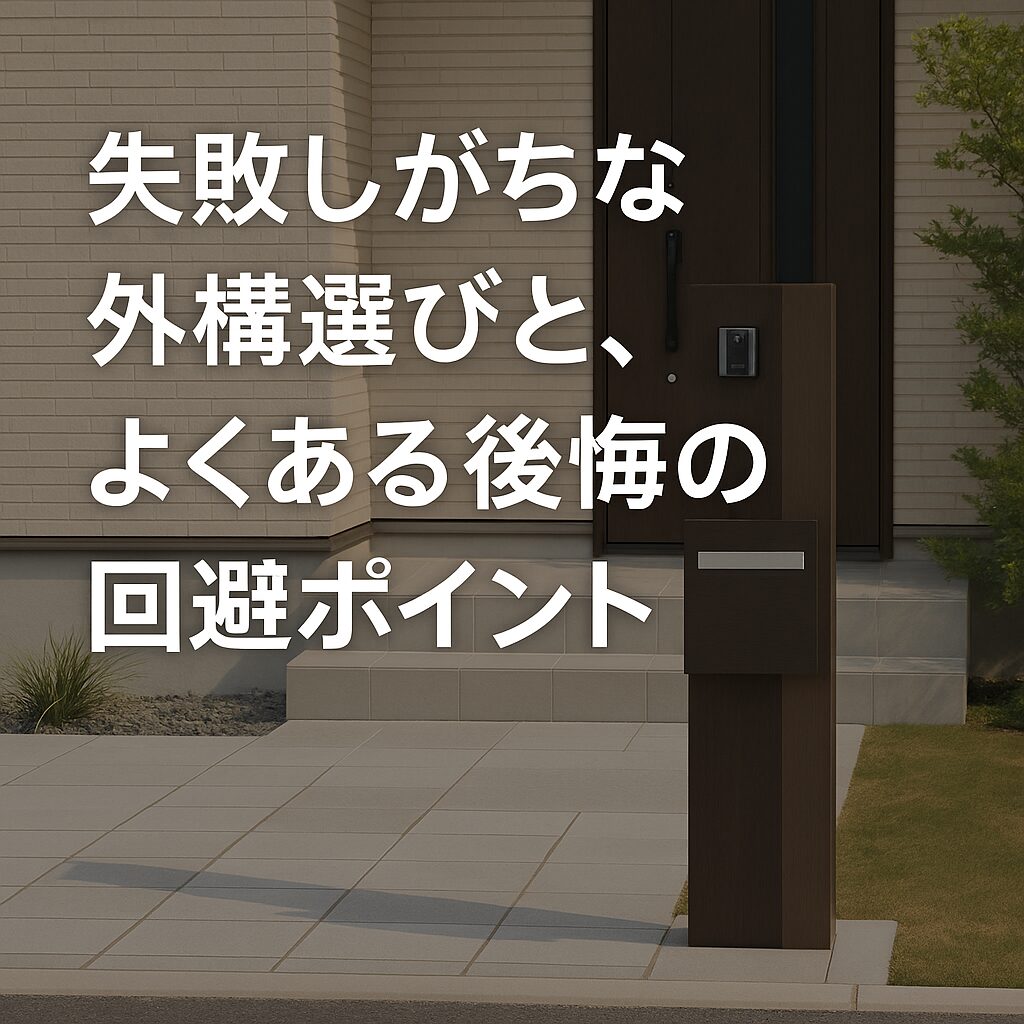 失敗しがちな外構選びと、よくある後悔の回避ポイント