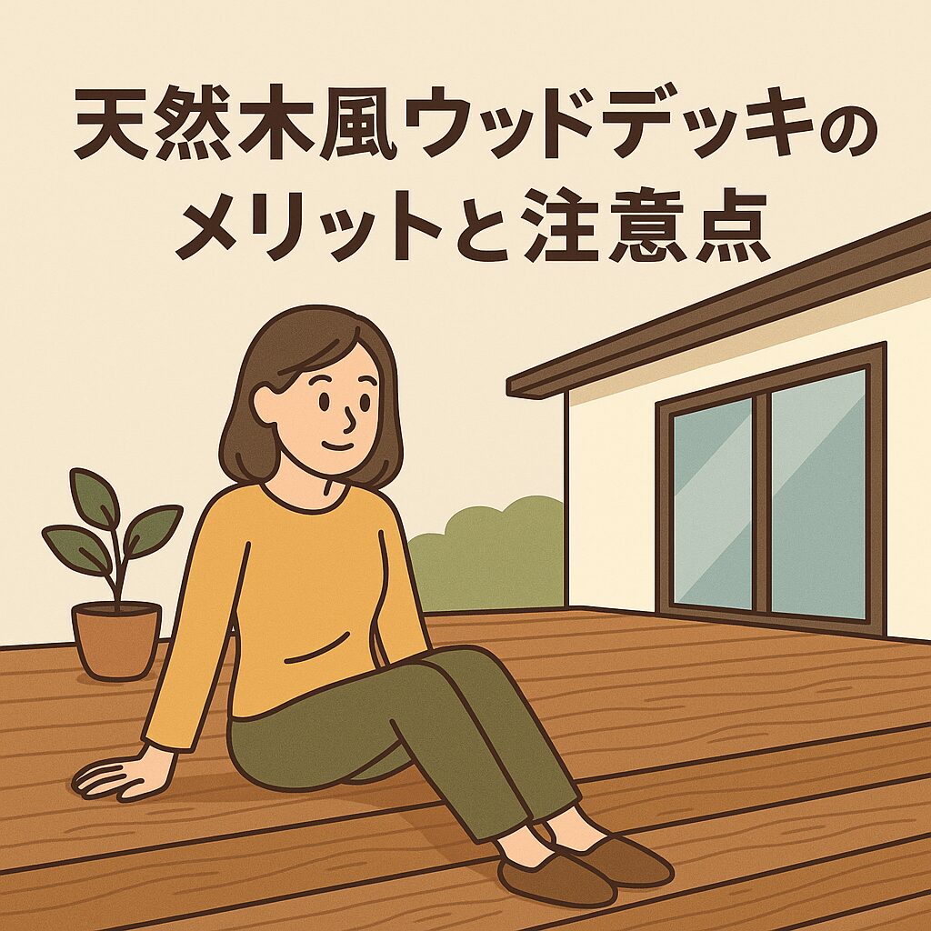 天然木風ウッドデッキのメリットと注意点