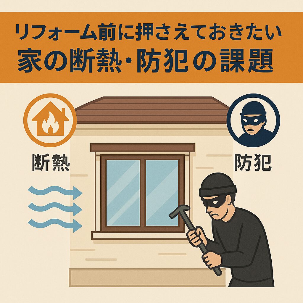 リフォーム前に押さえておきたい家の断熱・防犯の課題