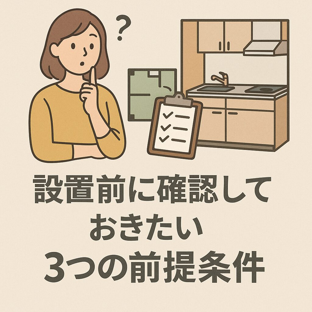 設置前に確認しておきたい3つの前提条件