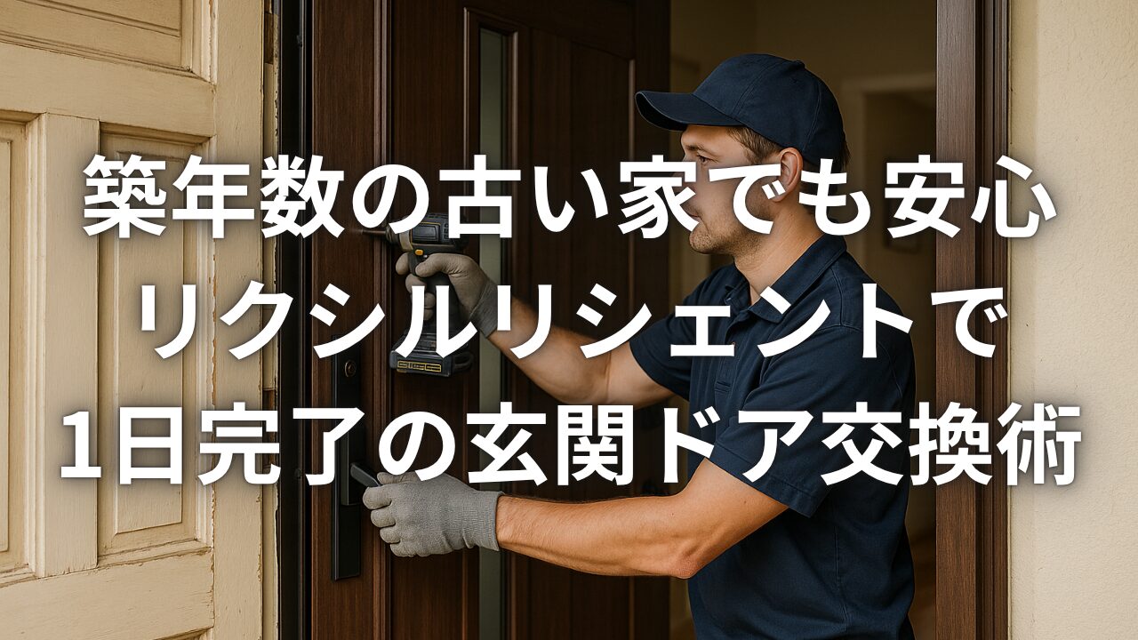 築年数の古い家でも安心リクシルリシェントで1日完了の玄関ドア交換術
