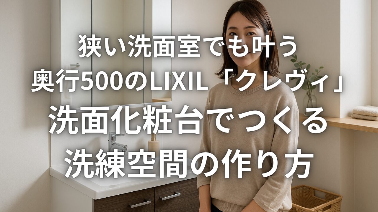 狭い洗面室でも叶う 奥行500のLIXIL「クレヴィ」洗面化粧台でつくる洗練空間の作り方