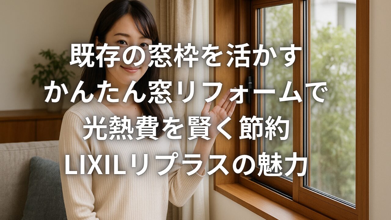 既存の窓枠を活かすかんたん窓リフォームで光熱費を賢く節約LIXILリプラスの魅力