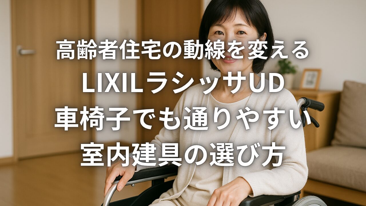 高齢者住宅の動線を変えるLIXILラシッサUD 車椅子でも通りやすい室内建具の選び方