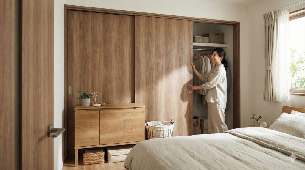 折れ戸から連動引き戸にすると何が変わるのか 生活動線のメリット