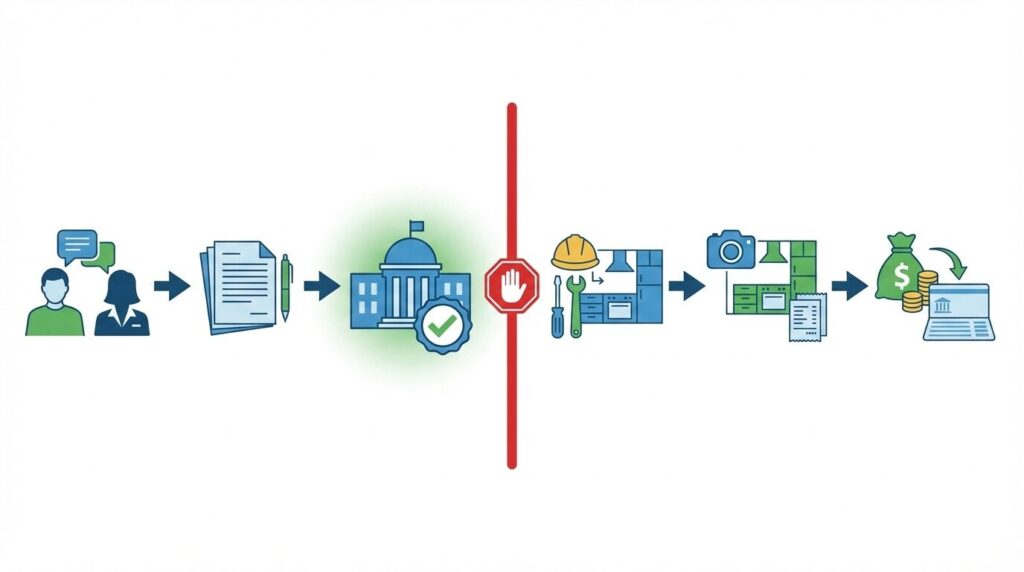 介護保険を利用した住宅改修の基本フロー