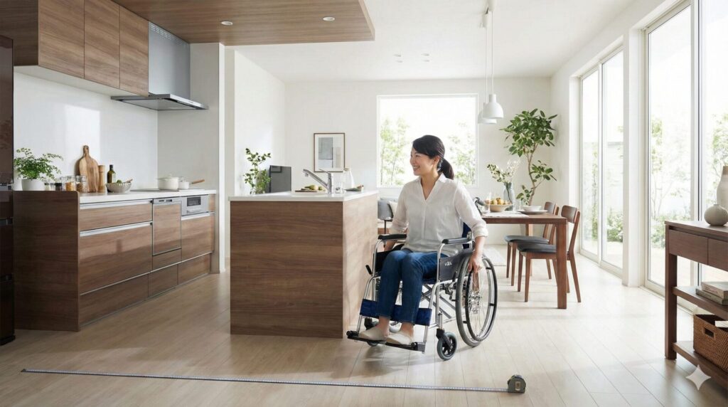 リフォーム前に要確認!車椅子での移動に必要な通路幅と回転スペース