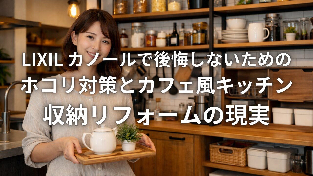 LIXIL カノールで後悔しないためのホコリ対策とカフェ風キッチン収納リフォームの現実