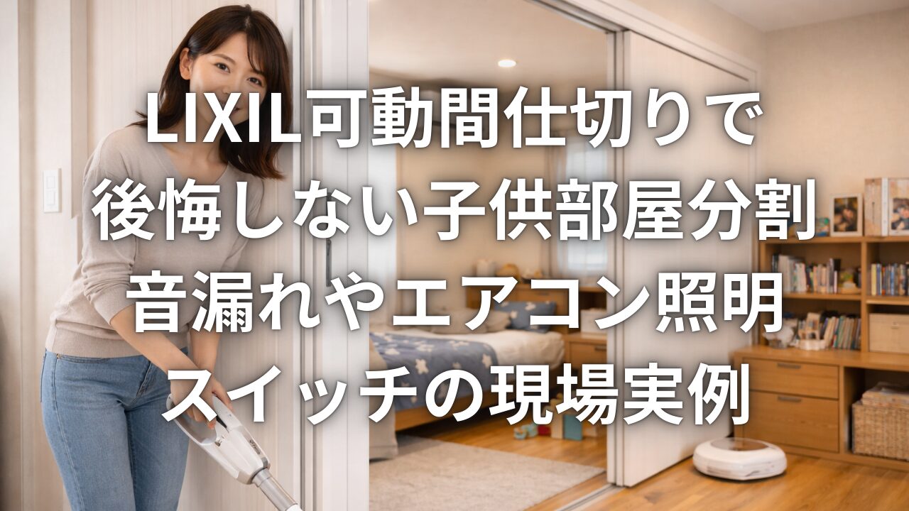 LIXIL可動間仕切りで後悔しない子供部屋分割 音漏れやエアコン照明スイッチの現場実例