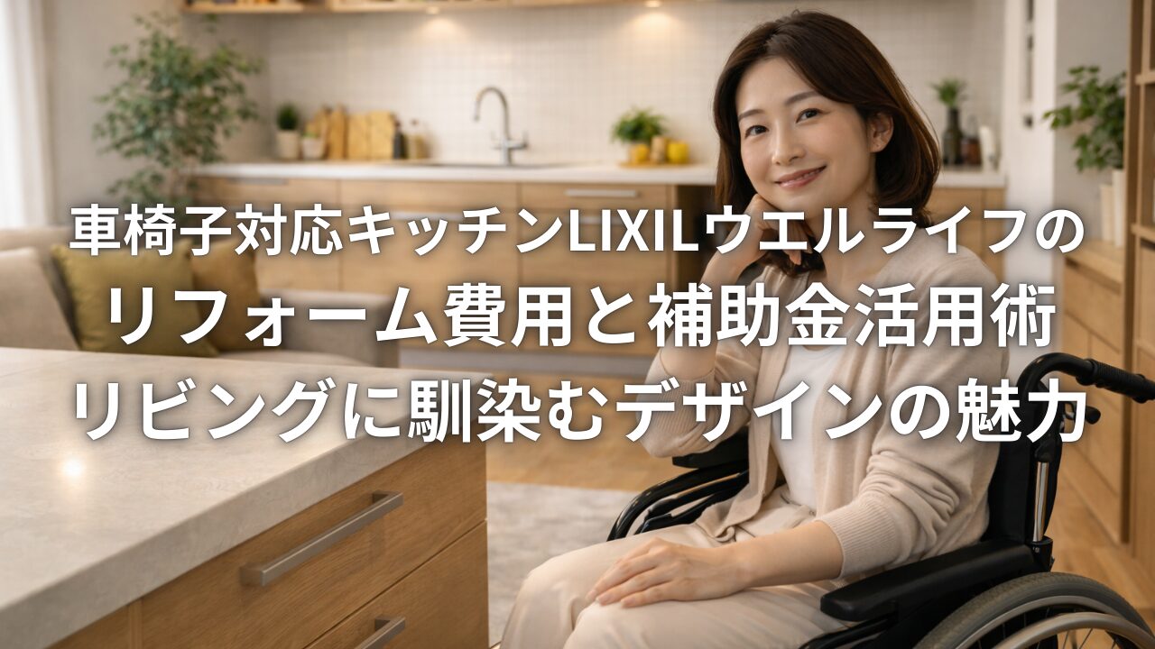 車椅子対応キッチンLIXILウエルライフのリフォーム費用と補助金活用術 リビングに馴染むデザインの魅力