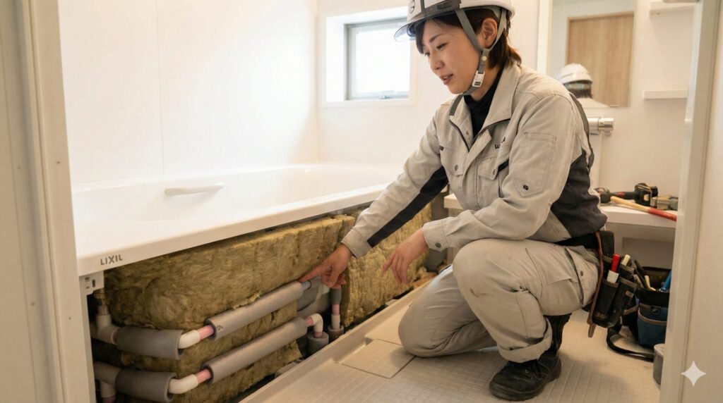現場で確認すべき浴槽周囲の施工状態と追い焚き配管への配慮