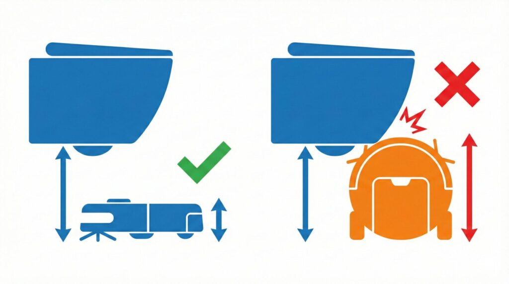 お掃除ロボットの高さ制限と施工時の注意点