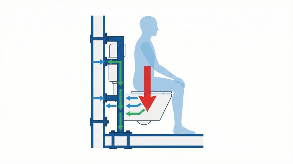 LIXILフロートトイレの安全性を支えるスタンドフレーム構造の仕組み