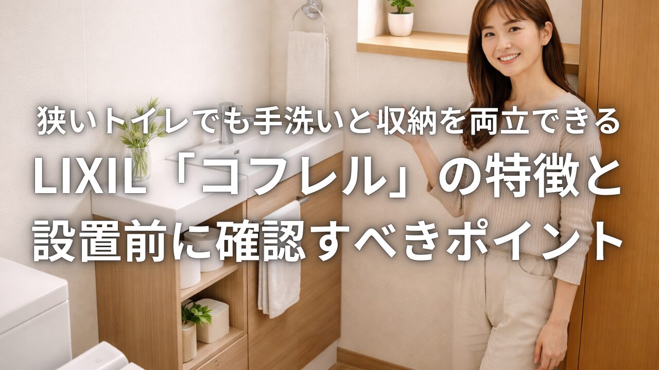 狭いトイレでも手洗いと収納を両立できる LIXIL「コフレル」の特徴と設置前に確認すべきポイント