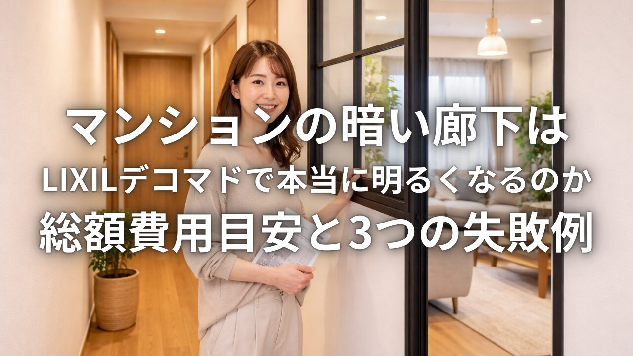 マンションの暗い廊下はLIXILデコマドで本当に明るくなるのか総額費用目安と3つの失敗例