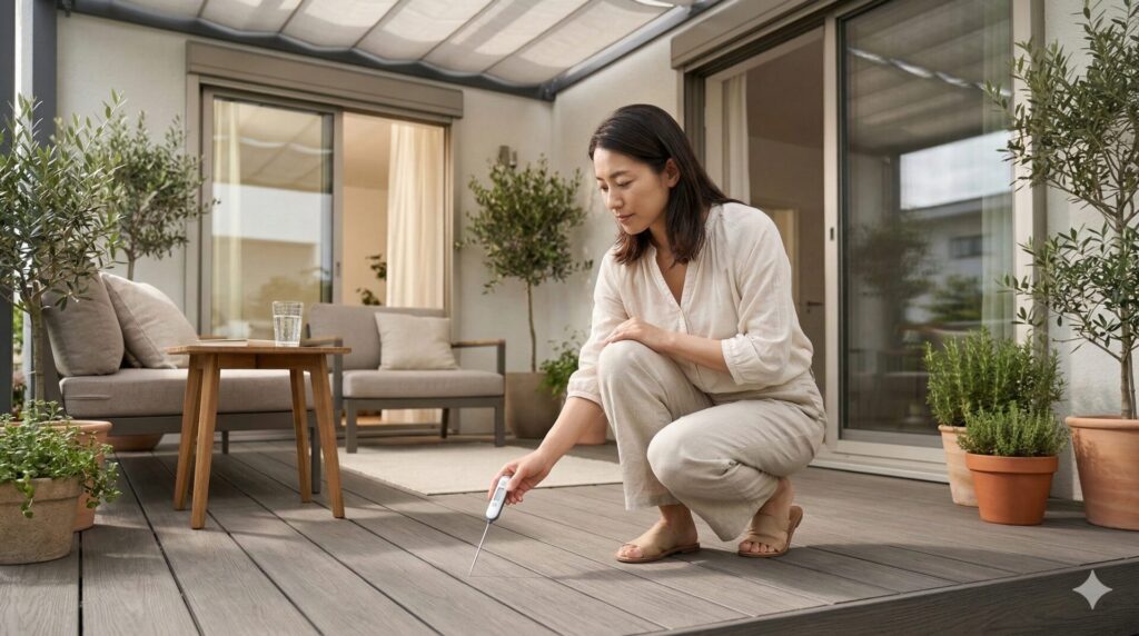 人工木ウッドデッキが夏に熱い理由と表面温度の現実