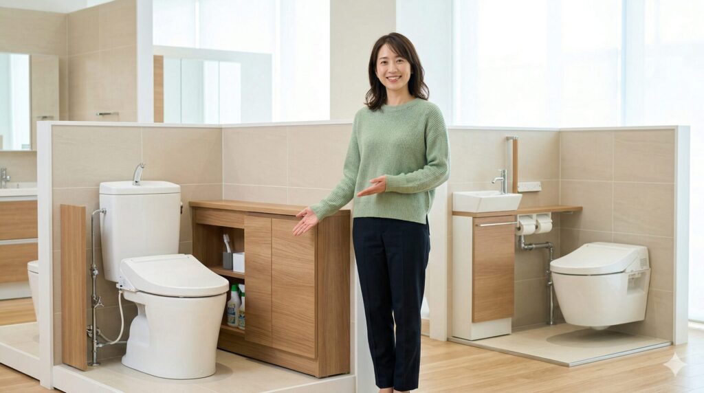 掃除のしやすさと隠せる範囲の違いを比較