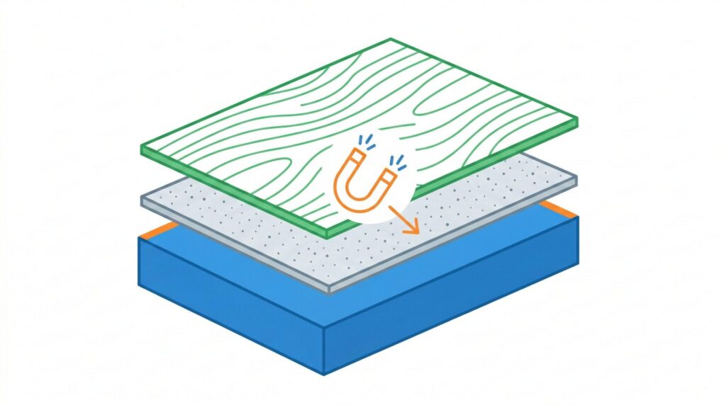 鉄粉シートによる磁力発生の仕組み