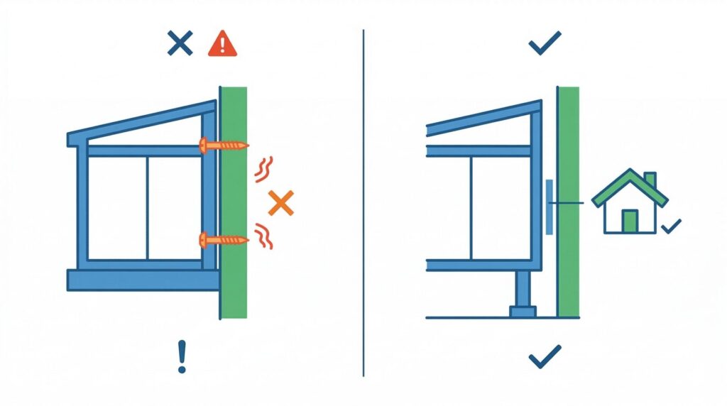 外壁に穴を開けない独立フレーム工法という選択肢
