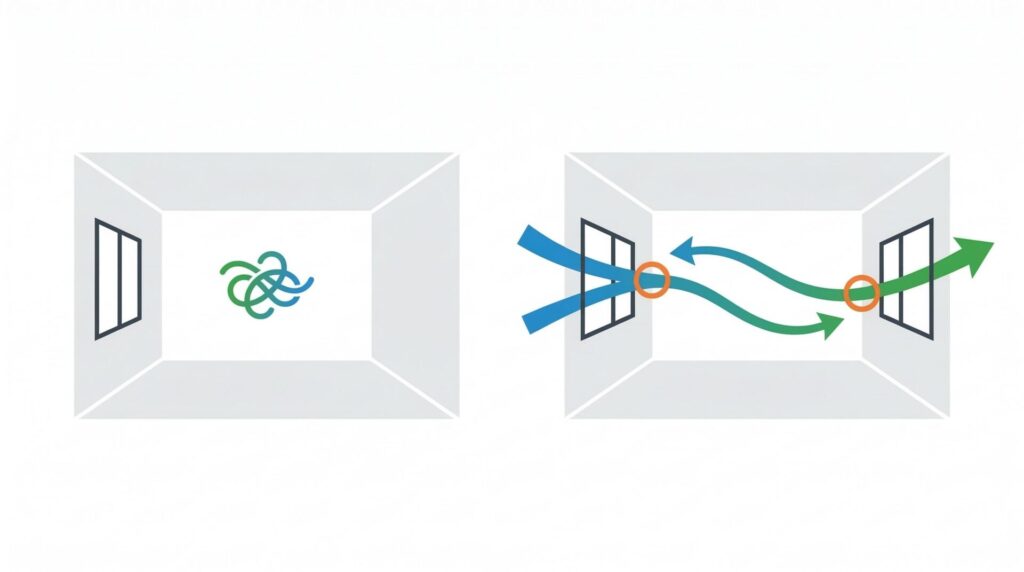 効率的な通り道を作る窓の配置