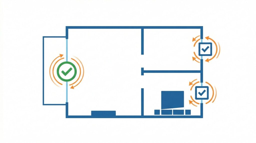 部屋ごとに使い分ける判断例
