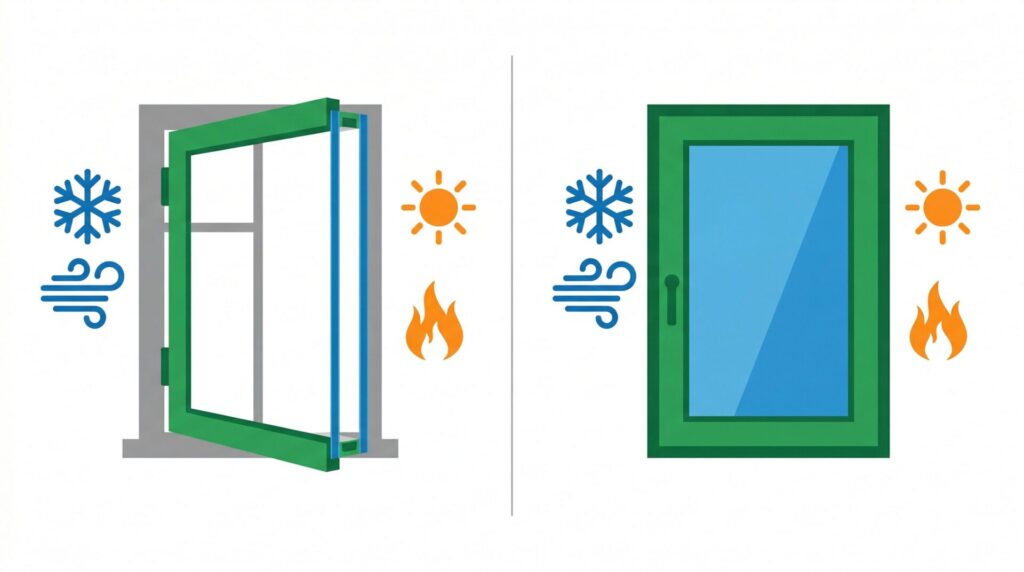 内窓は既存窓に追加する方法 樹脂窓は窓そのものを交換する方法