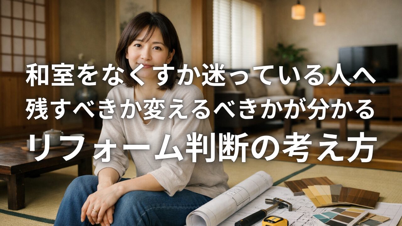 和室をなくすか迷っている人へ残すべきか変えるべきかが分かるリフォーム判断の考え方