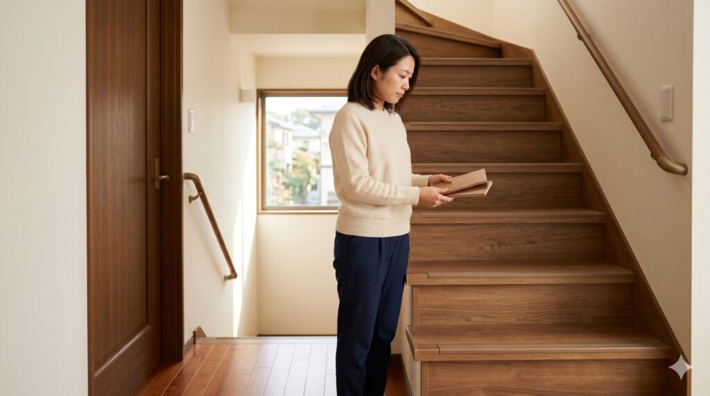 階段の印象を整える色選びと床や建具との合わせ方