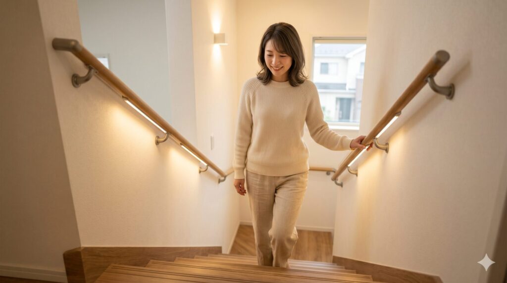 階段本体だけでなく手すりや照明も一緒に考える理由