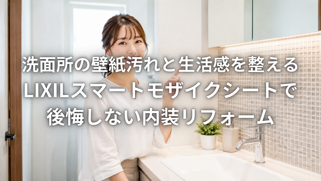 洗面所の壁紙汚れと生活感を整える LIXILスマートモザイクシートで後悔しない内装リフォーム