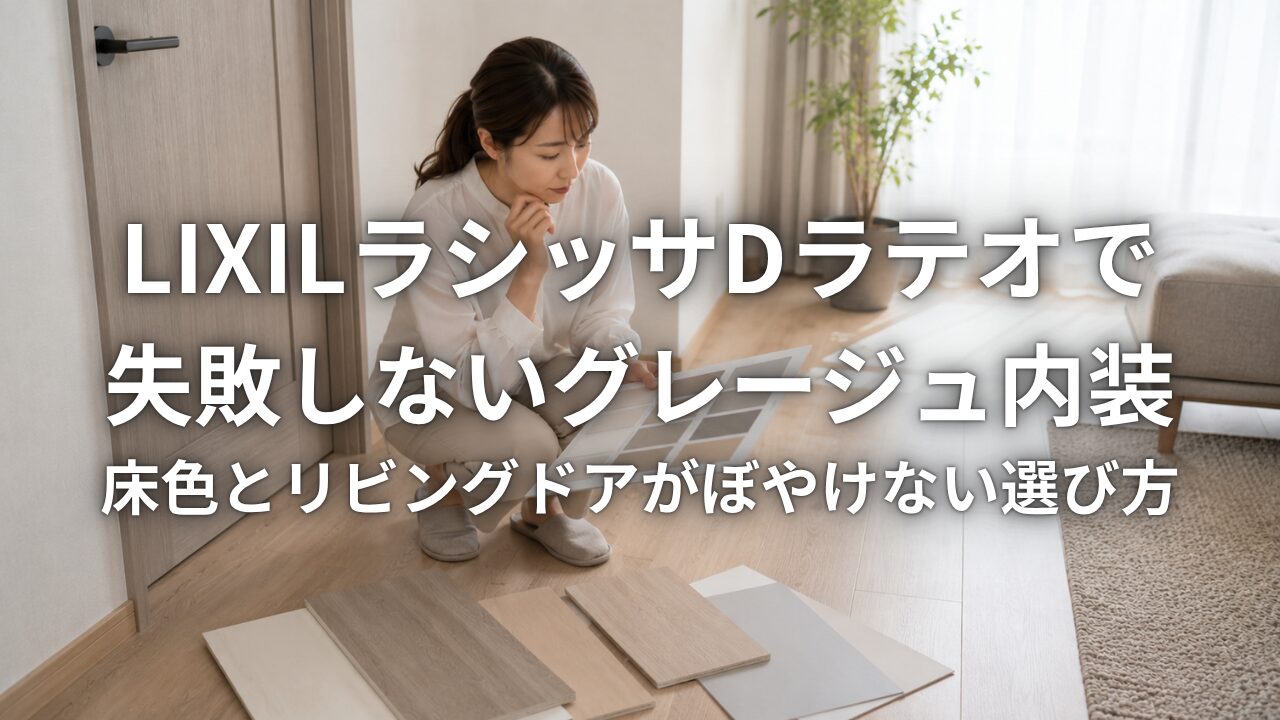 LIXILラシッサDラテオで失敗しないグレージュ内装 床色とリビングドアがぼやけない選び方