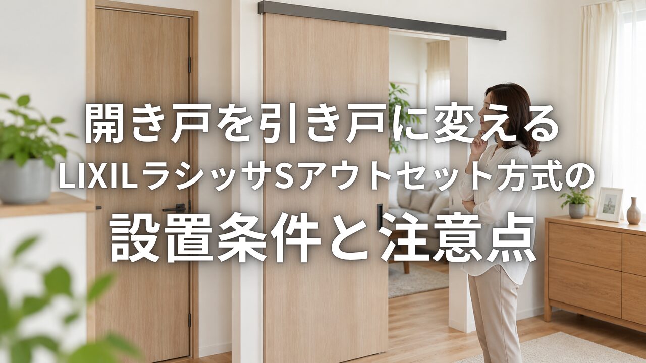 開き戸を引き戸に変える LIXILラシッサSアウトセット方式の設置条件と注意点