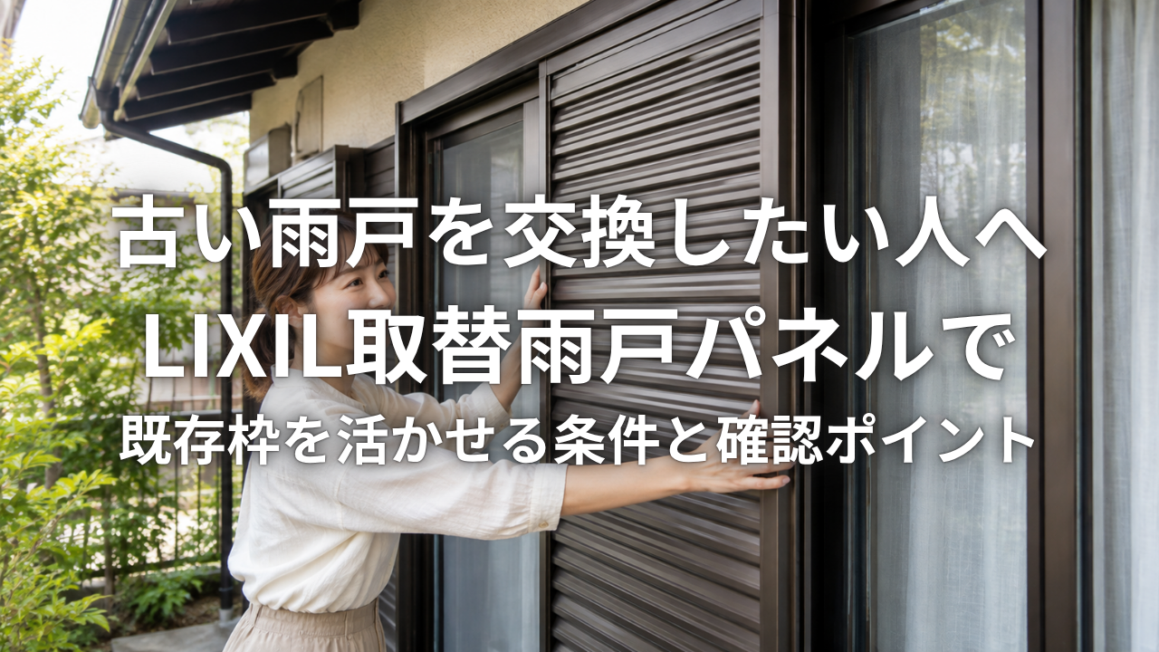 古い雨戸を交換したい人へLIXIL取替雨戸パネルで既存枠を活かせる条件と確認ポイント