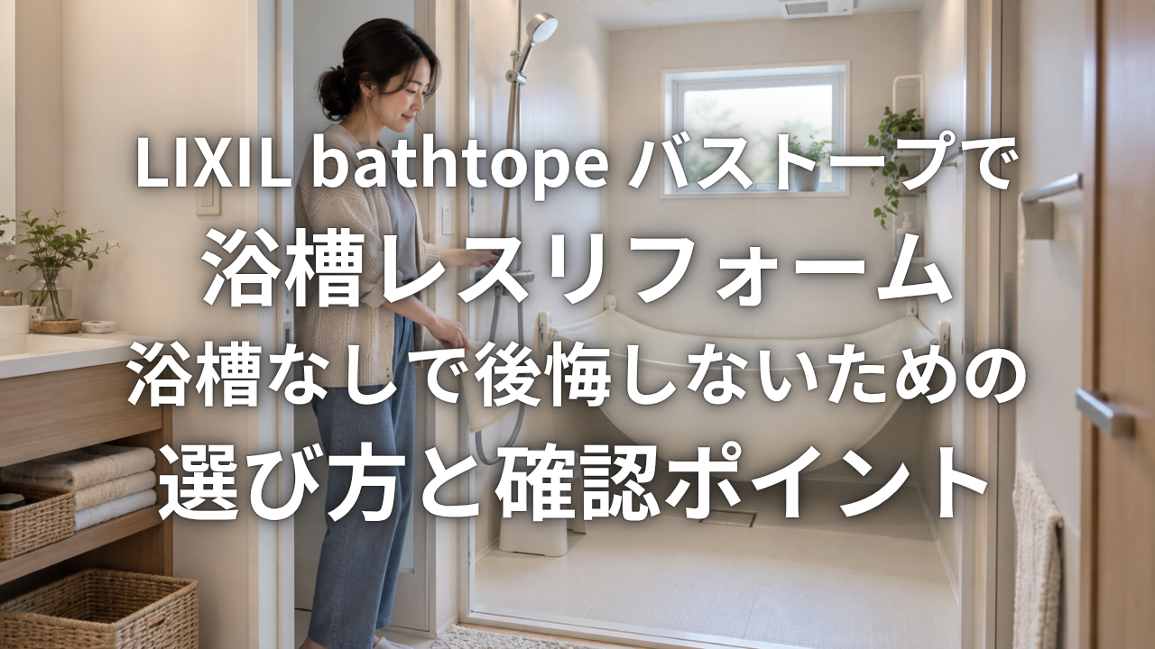 LIXIL bathtope バストープで浴槽レスリフォーム 浴槽なしで後悔しないための選び方と確認ポイント