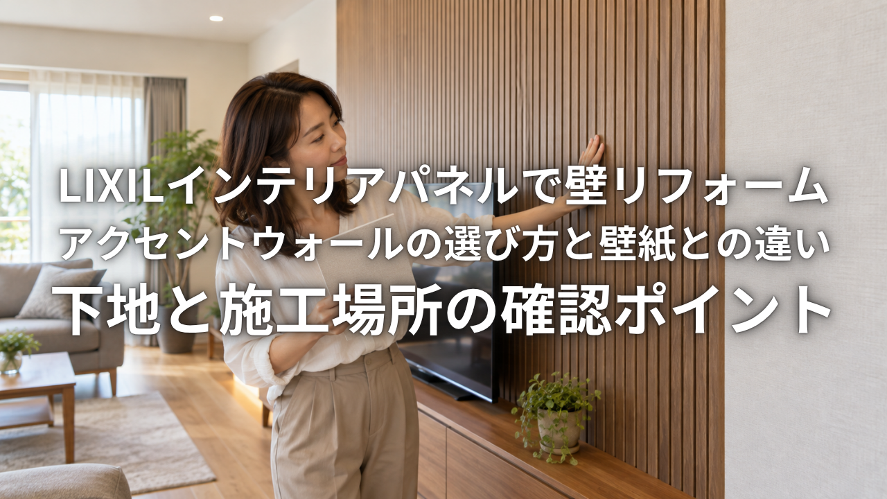 LIXILインテリアパネルで壁リフォーム アクセントウォールの選び方と壁紙との違い 下地と施工場所の確認ポイント